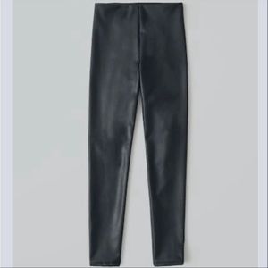 Abercrombie Vegan Leather High Rise Stretch Leggings